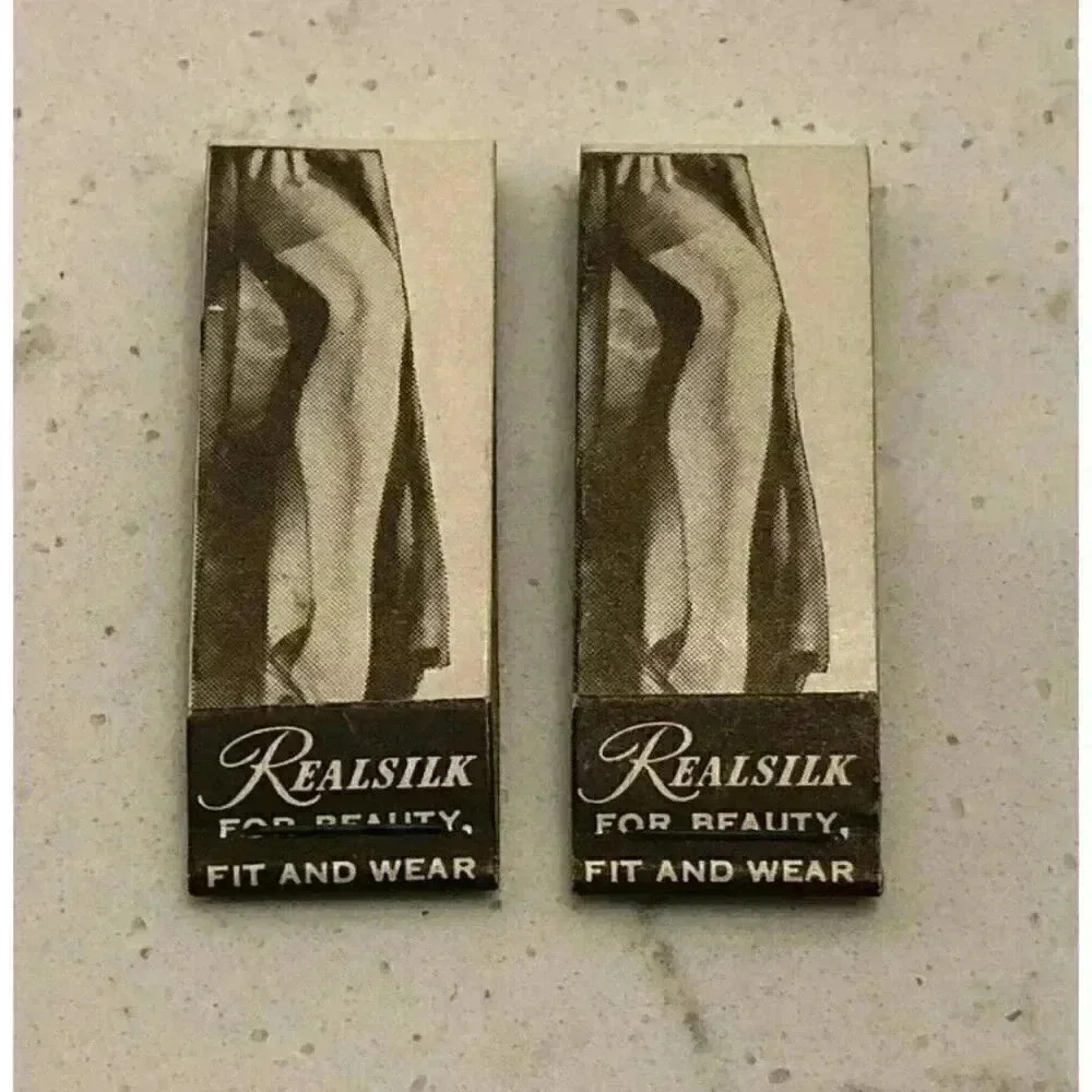 VTG Real Silk Hosiery Mills Matchbooks Mending Kit Indianapolis Indiana Ephemera